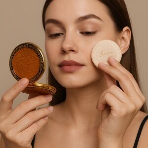 Vintage Stratton England Compact – Enamel Tortoiseshell & Gold